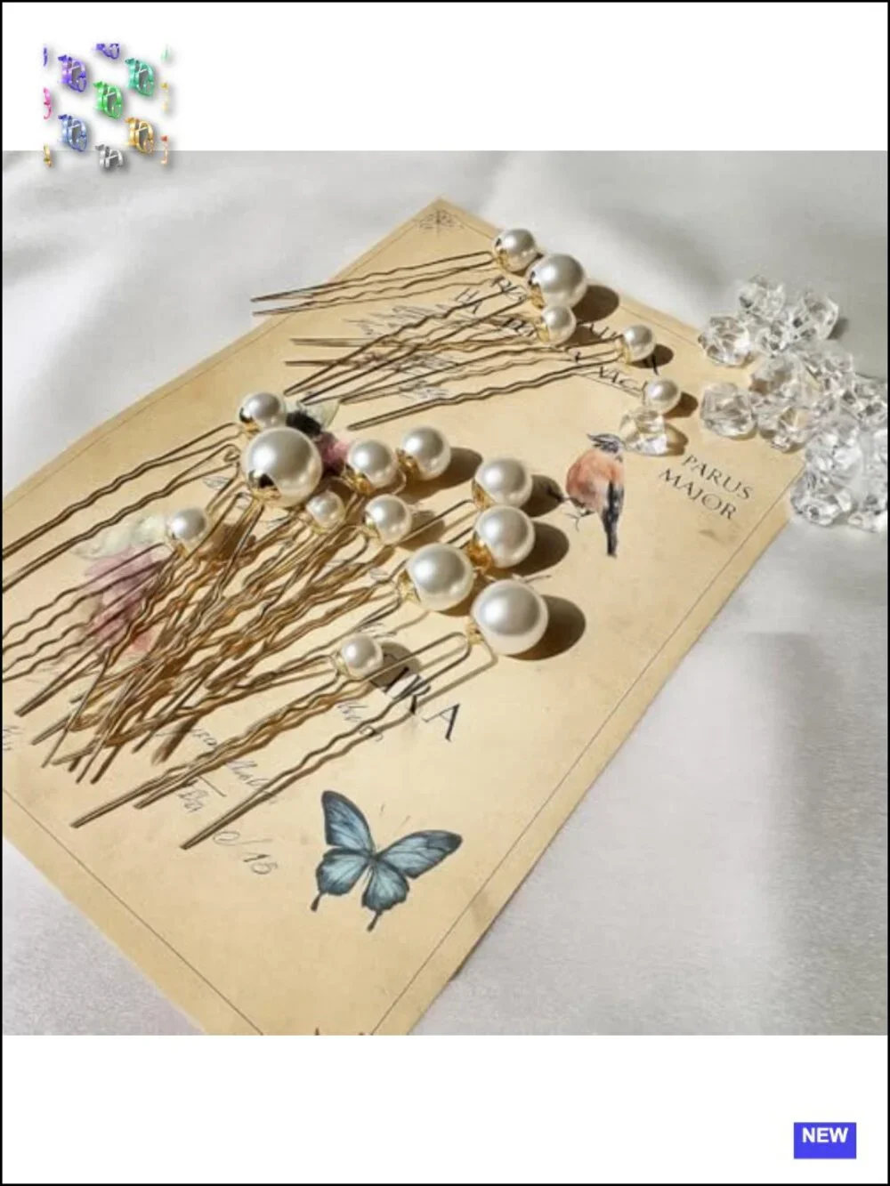 18 Pcs U-Shaped Faux Pearl Hair Pins for Wedding Updos Prom